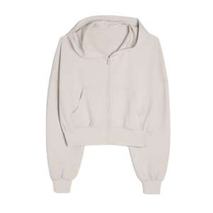 Vente en gros Vêtements de sport pour femmes Sweat à capuche sans manches respirant uni à séchage rapide pour femmes Débardeur court à capuche - Product Image 3
