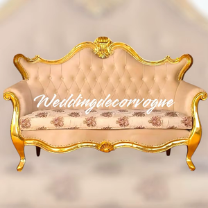 Ensemble canapé de mariage élégant roi et reine meubles de scène pour hall d'hôtel de luxe et décor d'événement de grande réception - Product Image 3