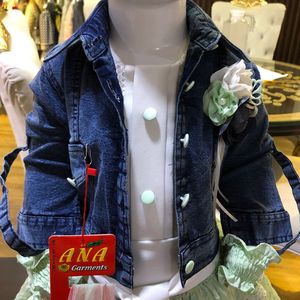 Falda de algodón para niña, blusa vaquera, trajes informales, colección de verano 2023, venta al por mayor - Product Image 5