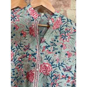 Blusa de Satén con Estampado Floral de Crisantemo Estilo Coreano para Mujer, Popelina de Seda Bordada con Lentejuelas, Tallas XL a 4XL Disponibles, Diseño a Cuadros 3D - Product Image 1