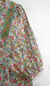 Robe d'été élégante style vintage en coton respirant, imprimé numérique, taille naturelle, détail boutonné, longueur genou, pour la plage, taille 6XL - Product Image 4
