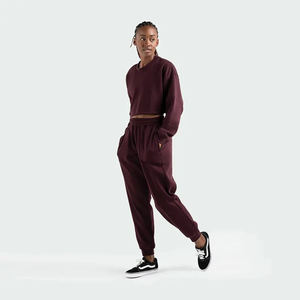 Manufacturer's Custom Clothing <b>Pants</b>-100% Cotton French Terry Plain Distressed Oversized Joggers Elastic Waist Winter Season - Product Image 2