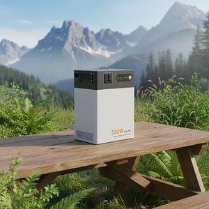 Générateur solaire extérieur 1004,8 Wh avec voyants lumineux, station <span class=keywords><strong>d</strong></span>'alimentation portable 500 W avec prises AC 110 V/220 V pour les voyages et les urgences à domicile - Product Image 2