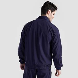 เสื้อแจ็คเก็ต Navy Flex Track Top ผ้าไนลอนระบายอากาศ ชุดกีฬาสำหรับฤดูใบไม้ร่วงและฤดูหนาว ชุดเซ็ต 2 ชิ้นแบบมีฮู้ด พิมพ์ลาย Acid Wash แบบกำหนดเอง 2 ชิ้น - Product Image 2