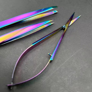 Juego de Pinzas para Cejas Inclinadas y Puntiagudas de Alta Calidad, Depilación, Venta al por Mayor, Tijeras de Resorte Multicolores, Depilación - Product Image 5