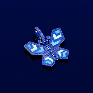 Pendentif personnalisé pour homme, style hip-hop, serti de diamants CZ, plaqué or, en alliage - Product Image 1