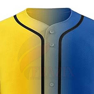 Nouveauté vêtements de sport nom personnalisé imprimé 100% polyester tissu meilleur prix maillot de baseball - Product Image 4