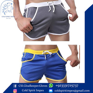 Pantalones cortos de gimnasio sólidos para hombre 2025, pantalones deportivos atléticos teñidos lisos, pantalones casuales para correr - Product Image 3