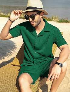 ชุดเซ็ตสองชิ้น เสื้อแขนสั้น กางเกงขาสั้น ผู้ชาย สไตล์ลำลอง ใส่สบาย ดูดี หรูหรา สำหรับฤดูร้อน - Product Image 6