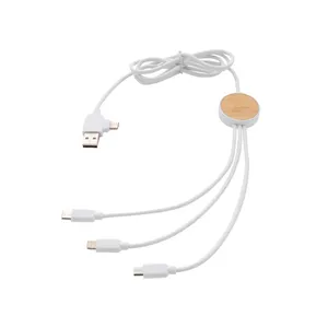Gadget USB Promozionale Sostenibile 6-in-1 con Cavo Riciclato Ontario - Product Image 1