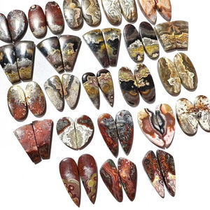 Vente en gros de haute qualité faite à la main en forme de poire et de fantaisie Agate de dentelle folle pierres précieuses en vrac naturelles bijoux d'approvisionnement en vrac du fournisseur - Product Image 1