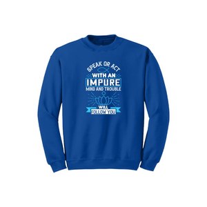 Sweat-shirt en mélange de coton avec des thèmes de bouddha imprimés Style décontracté 12 options de couleur 260-280 Placement de conception personnalisable GSM lourd - Product Image 4