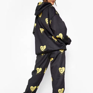 Venta caliente Mujeres Chándal Loose Fit Con Capucha Casual Impreso Mejor Calidad Nuevo Estilo Desgaste Al Por Mayor - Product Image 5