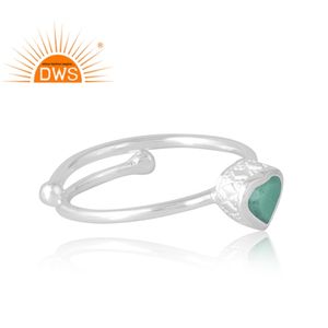 แหวนเงินแท้ 925 ประดับพลอยคริสโซเพรสธรรมชาติ งานแฮนด์เมด ดีไซน์ล่าสุด สำหรับผู้หญิง ของขวัญสำหรับเธอ - Product Image 4