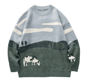 Respirant hommes chandails couleur unie col rond à manches longues tricoté mâle pull hiver mode nouveau chaud hommes chandails pour hommes - Product Image 3