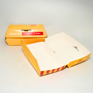 กล่องเบอร์เกอร์กระดาษคราฟท์กันน้ำ Atlas Packaging Ankara ขนาด 32 ออนซ์ ฝาพับได้ บรรจุภัณฑ์อาหารแบบนำกลับบ้าน พิมพ์ลายได้ตามต้องการ - Product Image 4