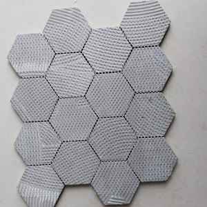 Interior Wall <b>Mosaics</b> 3 Inch 73mm Hexagon Dolphin Unique Modern Metal Gold Stone Matte <b>Glass</b> Ceramics Mesh Porcelain Bathroom - Product Image 3