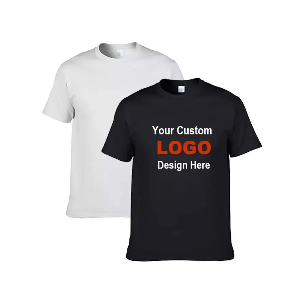 Custom Logo Casual Sport T-Shirt Voor Mannen Hoge Kwaliteit Stof T-Shirt Voor Bulk Bestellingen Effen 100% Katoenen T-Shirt