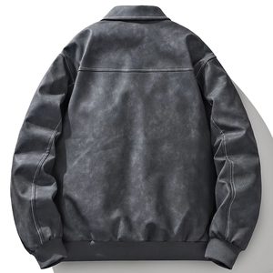 Veste en cuir d'agneau souple pour homme, manteau de qualité supérieure, veste en cuir pour homme de marque streetwear - Product Image 6