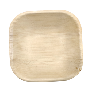 Bol de service moderne en forme de pyramide, léger et biodégradable, en feuille de palmier d'arec, de haute qualité, 6 pouces carrés, pour mariage, Karnataka - Product Image 1