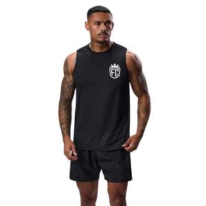 Débardeur de performance Noire Gym sans manches, léger et respirant, vêtement de sport pour hommes, entraînement, fitness et sports - Product Image 1