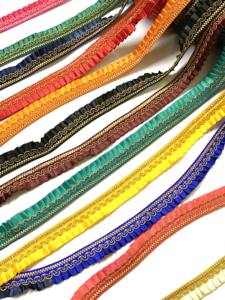 Chaîne de perles double face Dentelle décorative en mousseline de soie 100% Polyester Accessoires de couture avec détail de perles - Product Image 4