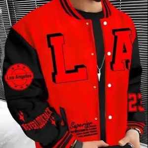 Veste universitaire tendance de haute qualité, col montant formel, logo sur le devant - Product Image 1