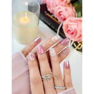 Pink Poetry Press on Nail Art, Elegante Diseño Rosa para Uñas con Estilo - Product Image 3
