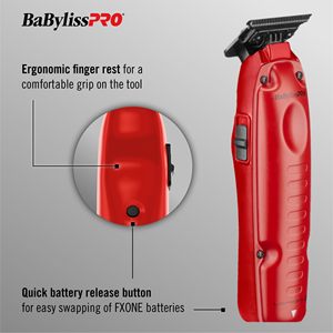 Tondeuse à cheveux rouge haute performance professionnelle pour barbier, rechargeable, batterie 2500 mAh, lame en acier inoxydable, réglable, style français - Product Image 2