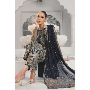 New Arrival Customizable Chiffon Design Salwar Kameez for Formal <b>Wedding</b> Party Lightweight Breathable Women's <b>Dress</b> Low Price - Product Image 3