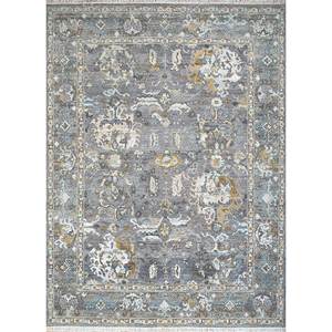 Alfombra Afgana de Lana Anudada a Mano en Gris y Negro con Patrón de Medallón para Decoración del Hogar - EA-1502 - Product Image 1