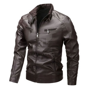 Veste d'hiver en cuir véritable pour hommes Tissu doux Vêtements de mode respirants Veste en cuir - Product Image 1