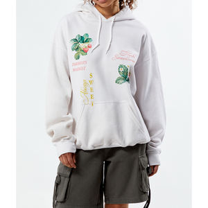 High Quality 500gsm Heavyweight Cotton Women's Winter Hoodie Comfortable Terry Tracksuit Zip Pullover Custom Logo Design Solid - Product Image 1