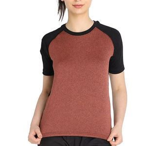 เสื้อยืดคอกลมผ้าไหม/ผ้าฝ้ายสำหรับผู้หญิงไซส์ใหญ่ สไตล์ลำลองสำหรับฤดูร้อน ทรงหลวม แห้งเร็ว ระบายอากาศดี สีพื้นขาว/ดำ รับสั่งทำ - Product Image 4