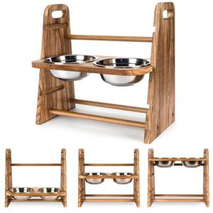 Cuencos de madera para mascotas de altura ajustable de moda con soporte elevado ergonómico promueve una mejor postura y digestión proveedor B2B - Product Image 1