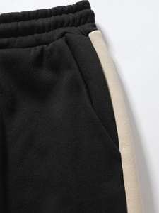 Traje de gimnasio de invierno personalizado para hombre 100% algodón transpirable patrón sólido de talla grande traje deportivo informal estilo callejero - Product Image 4