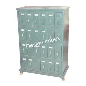 Bureau de l'école 24 tiroirs vert avec numéro 101 à 124 grande étagère élégante tiroirs personnels et casiers pour les employés et les visiteurs - Product Image 2