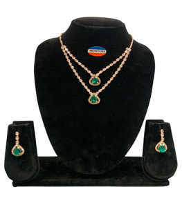 เซ็ตต่างหูสร้อยคอวินเทจสุดหรู AD781เครื่องประดับแฟชั่นคลาสสิกมีสไตล์สำหรับปาร์ตี้วันครบรอบงานอีเว้นท์ตามประเพณีของขวัญ - Product Image 3