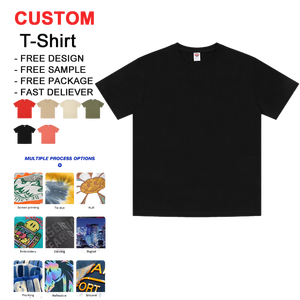 25新款夏季高端时尚品牌t恤男士休闲实心半短袖100% 棉针织环保批发 - Product Image 1