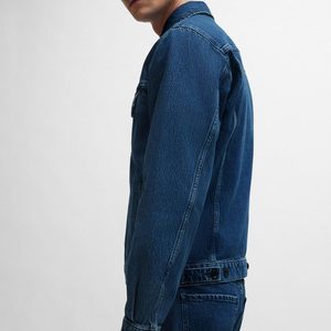 Wholesale <b>Mens</b> Ripped <b>Denim</b> <b>Jacket</b> Distressed Jean Coat Fashion Streetwear Slim Fit Casual Outerwear for <b>Men</b> - Product Image 5