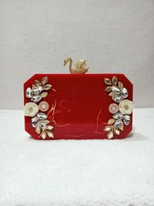 Bolso de mano de tendencia, bolso de noche de fiesta para boda, despedida de soltera, diseño de piedra hecho a mano, bolso de mano de resina para mujer - Product Image 2