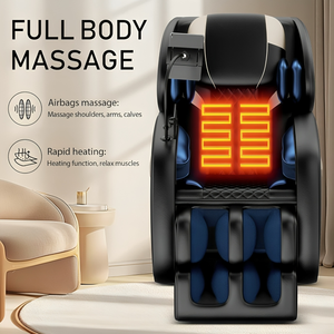 Sillón reclinable de masaje de cuerpo completo de alta calidad con rodillo de pie de presión de airbag de gravedad cero y Bluetooth - Product Image 2