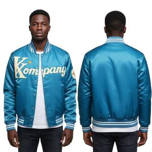 Chaqueta Bomber Varsity Reversible de Invierno para Hombre, Estilo Casual, Delgada, con Cuello Alto, Resistente al Viento, de Forro Polar, Vintage, MOQ Bajo, 2025 - Product Image 3