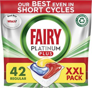 Pastillas para Lavavajillas Fairy Platinum Lemon All In One, con Limpieza Brillante y Aroma a Limón, 59 Pastillas - Product Image 6