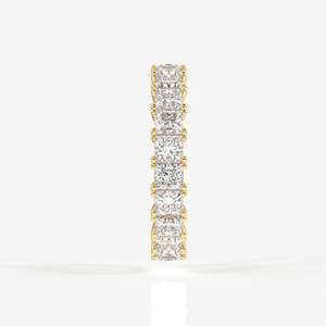 Princess Cut Lab Grown Diamond Eternity Band 18K Gold <b>Ring</b> Premium Diamond <b>Rings</b> - Product Image 3