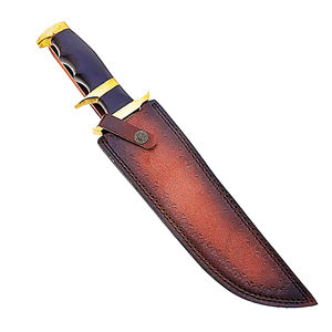 Couteau de chasse et de camping multifonctionnel Burraq Ecommerce, fait main, manche en bois, lame en acier inoxydable, étui en cuir, bricolage - Product Image 2