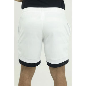 Pantalones Cortos Deportivos Blancos para Hombre con Cintura Elástica, Abertura Lateral y Tela Ligera y Transpirable Personalizada con Logotipo - Product Image 2