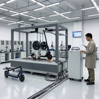 Machine d'essai de fatigue à double tambour pour trottinettes, Testeur de durée de vie pour trottinettes électriques, Machine d'essai de durabilité à la fatigue