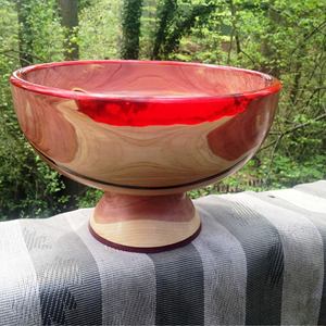 Cuencos de resina negros y rojos con patrón dorado 4 Cuencos de madera y resina en línea al mejor precio Tamaño personalizado Hecho EN LA India - Product Image 4