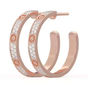 RATAN JEWELS Women Labgrown Diamond Minimalist <b>Hoop</b> <b>Earrings</b> 925 Sterling Silver IGI Certified Luxury <b>Fine</b> Jewelry New - Product Image 3